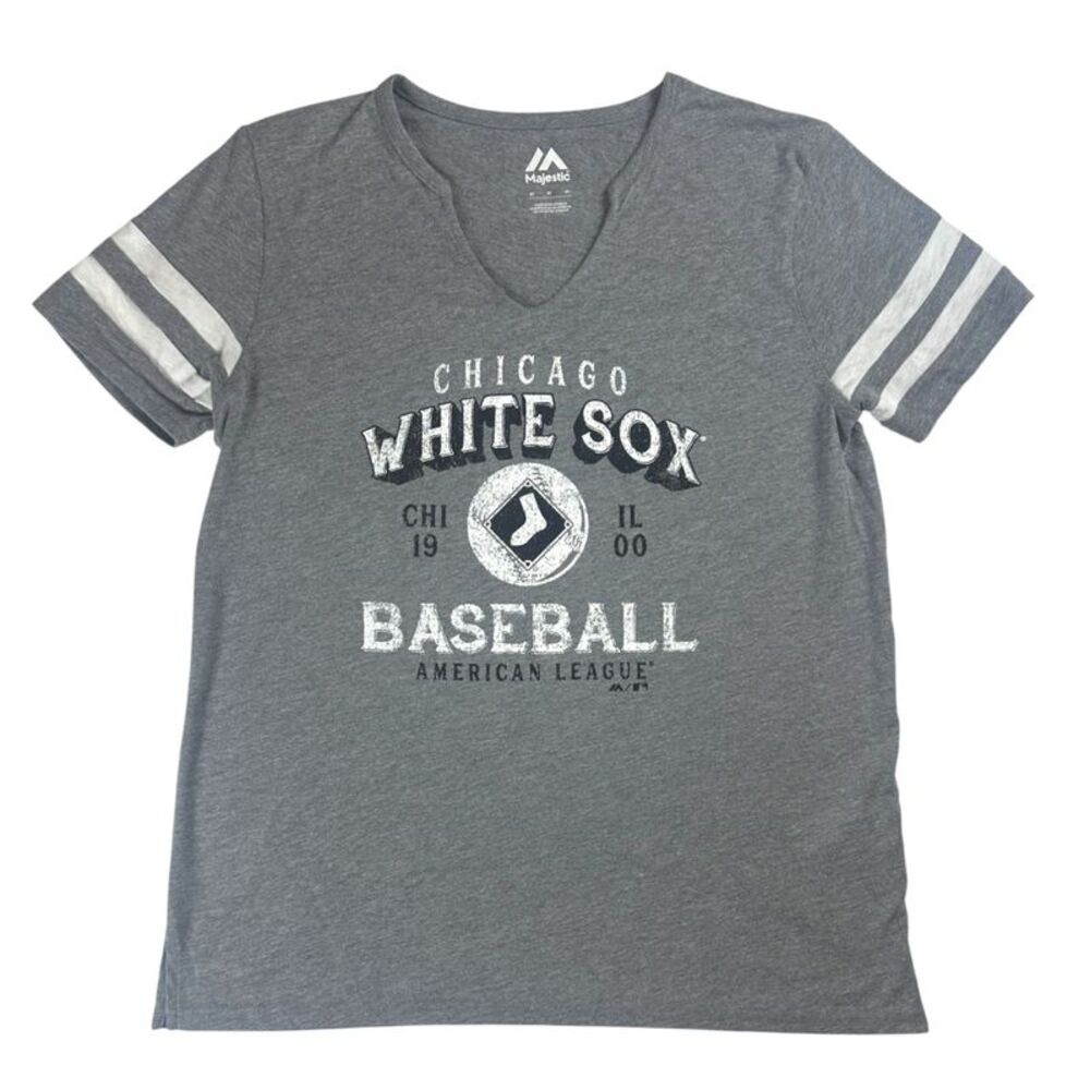 MLB Chicago White Sox Women's Short Sleeve Retro T-Shirt in Grey, Large